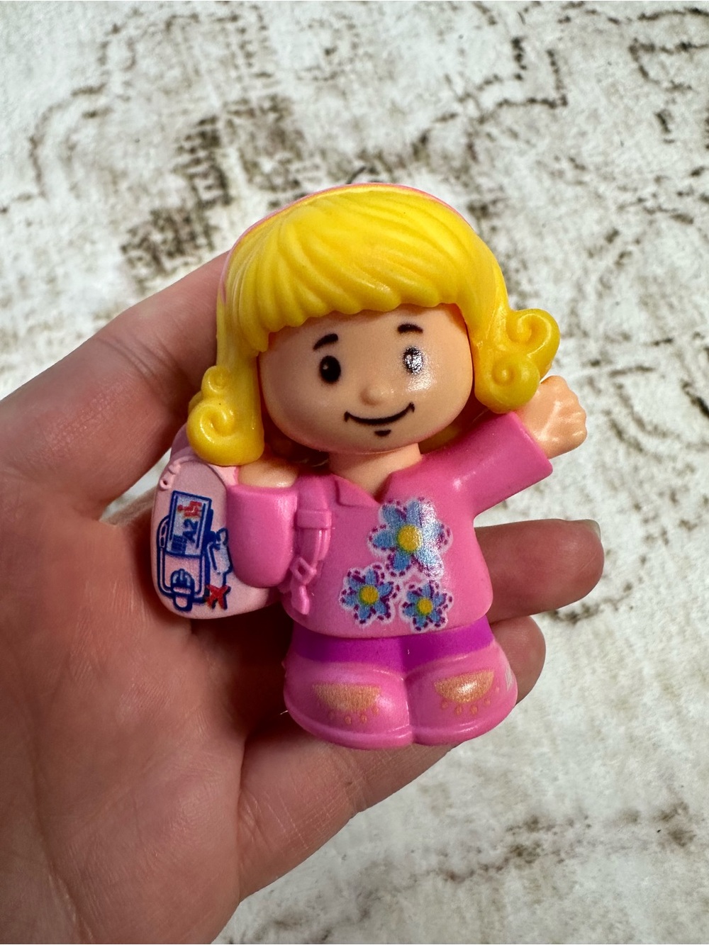 Fisher Price Little People Pink School Girl Toy Figure